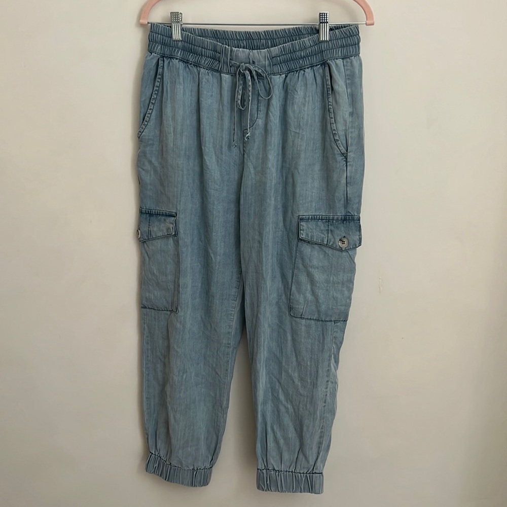 Denim cargo pants